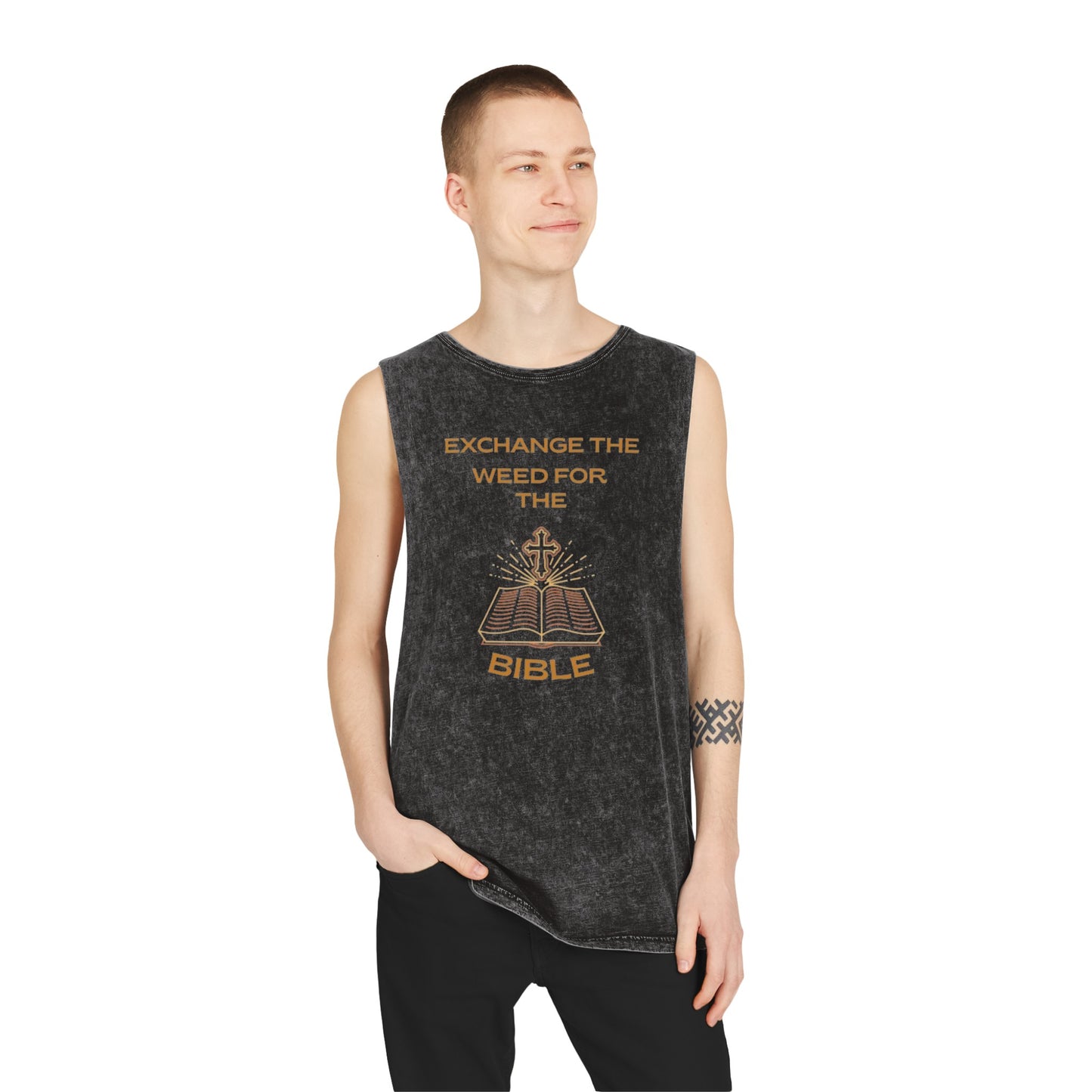 For the Bible Stonewash Tank.