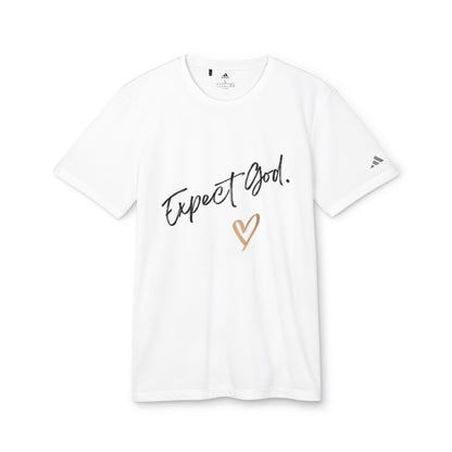 Expect God Adidas® Sport Tee.